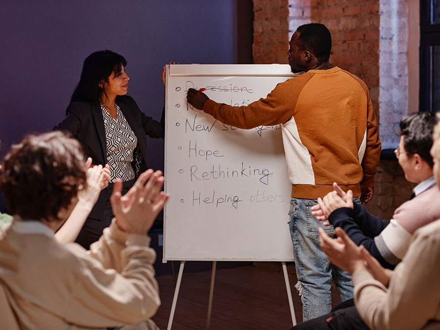 participants at a meeting