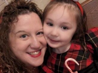 April Olt with her niece